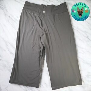 Lululemon Super High Rise Align Crop Leggings Women 20 Olive Green Wide Leg Pant